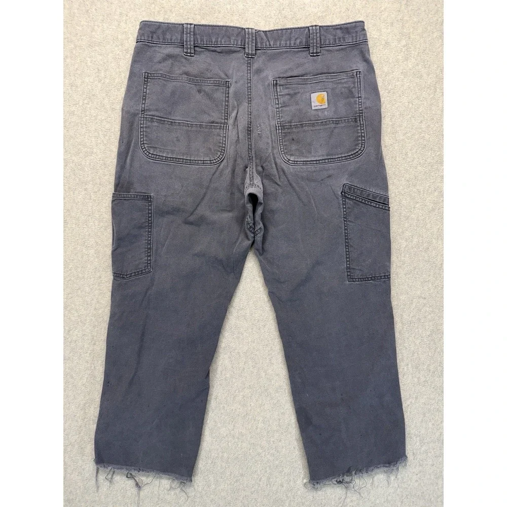 Carhartt Rugged Flex Double Front Work Pants Distressed Gray 36x34 - Picture 7 of 10